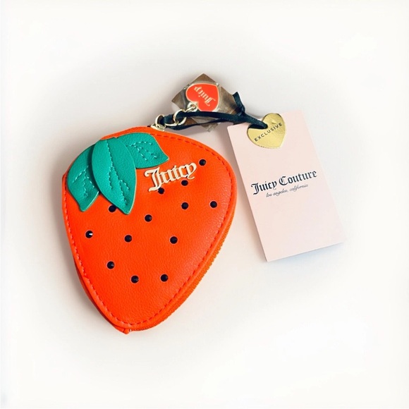 Juicy Couture Orange Strawberry Coin Purse - Picture 2 of 6
